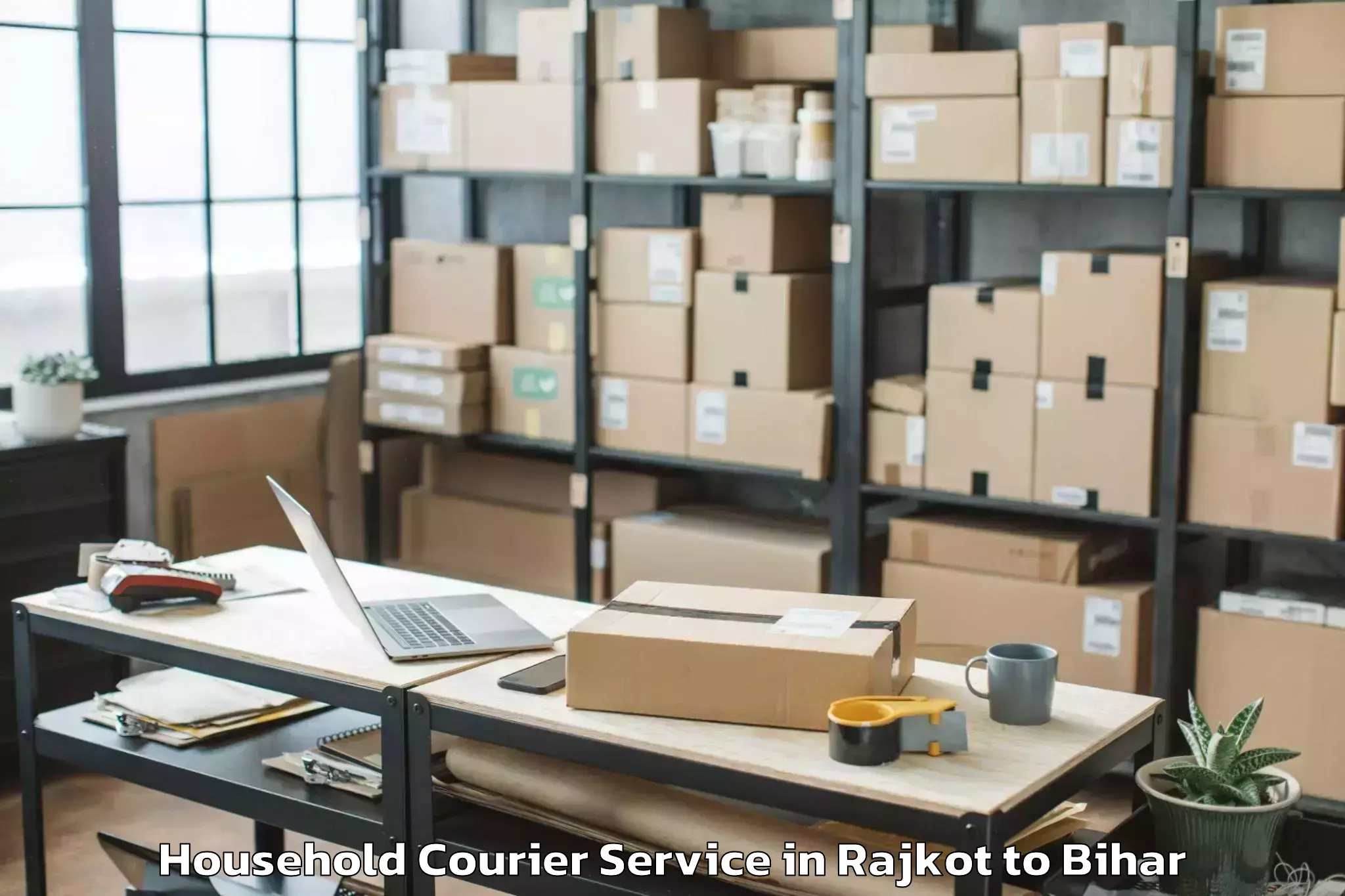 Professional Rajkot to Warisaliganj Household Courier